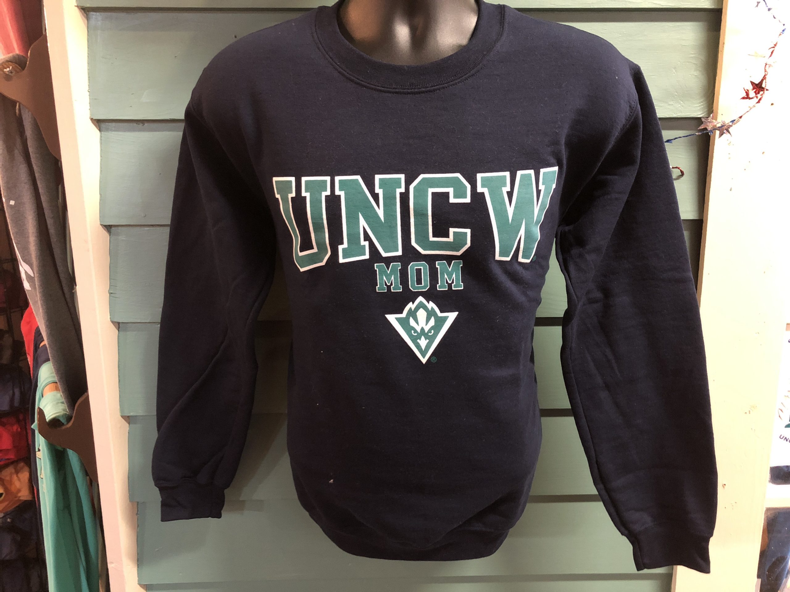UNCW Mom- Crew Sweater - Top Toad - Top Toad