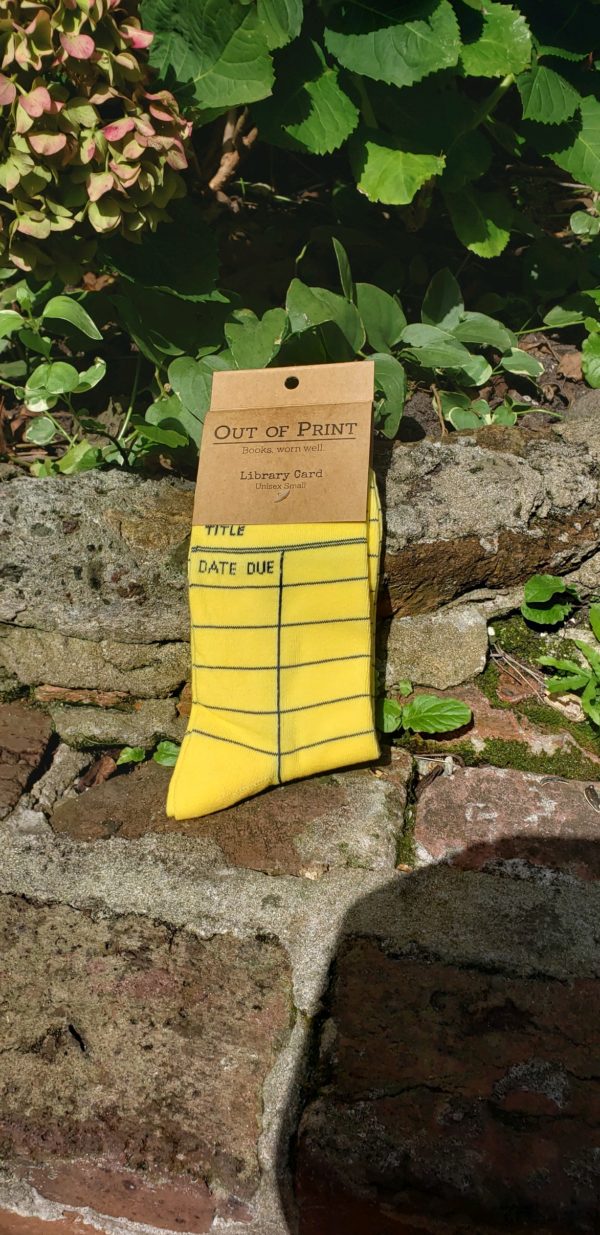 Library Card Socks- Adult