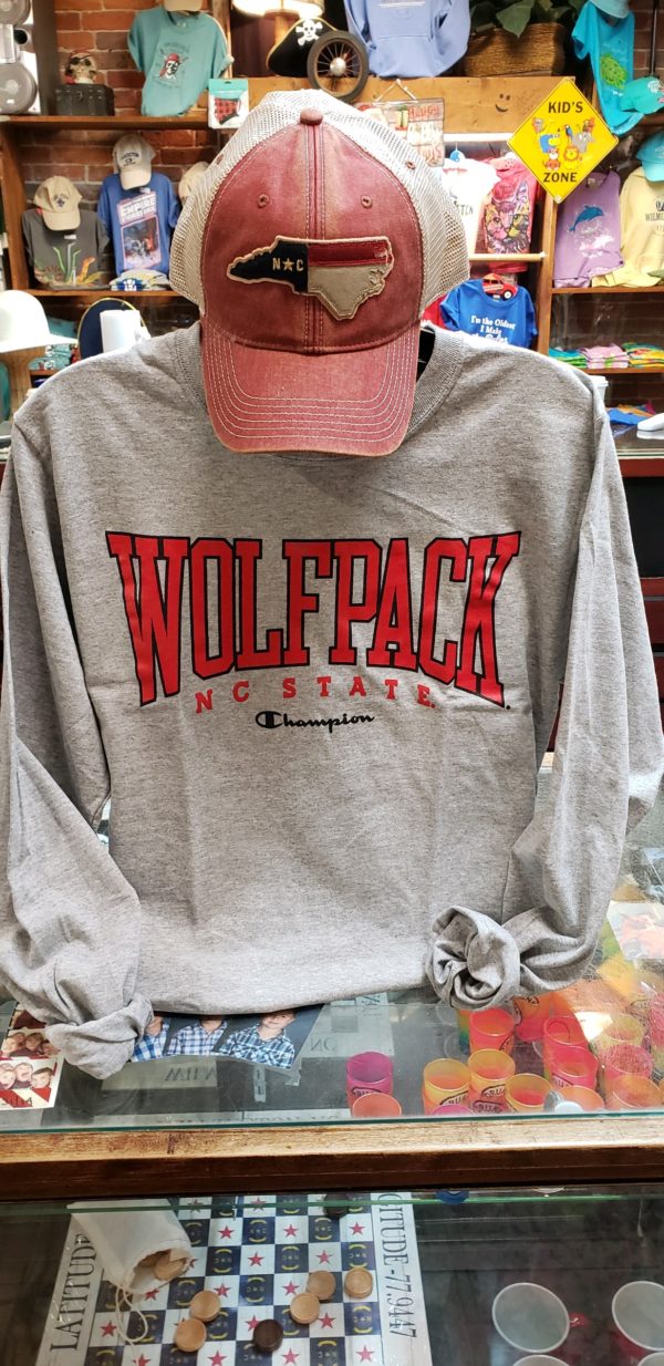 NCSU Wolfpack Champion Long Sleeve- Grey