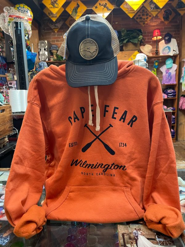 Cape Fear Crossed Boat Oars Hoody- Orange & Navy