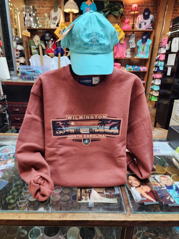 Wilmington Beach Access Crew Sweatshirt- Paprika