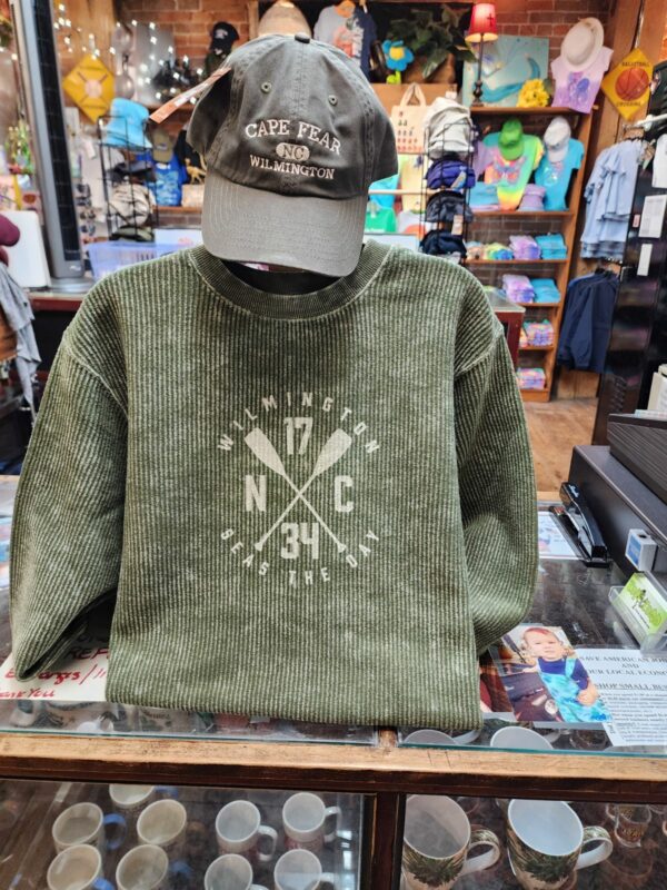 Seas the Day Corded Crew Sweatshirt - Olive