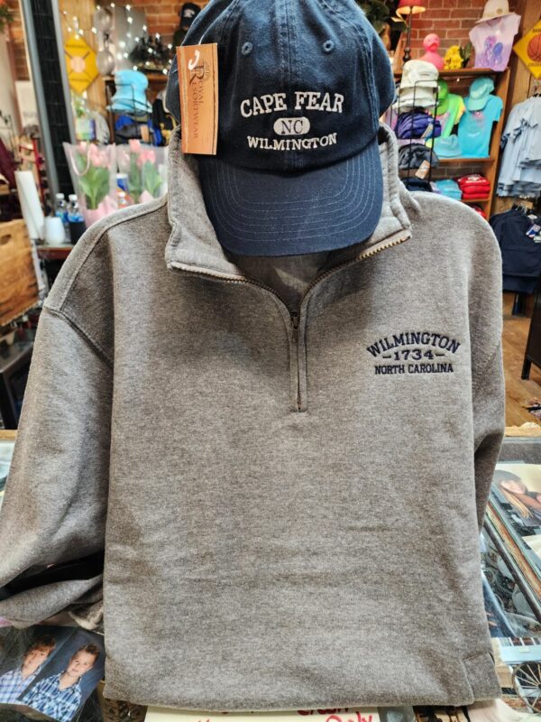 1/4 Zip Wilmington Sweatshirt- Grey