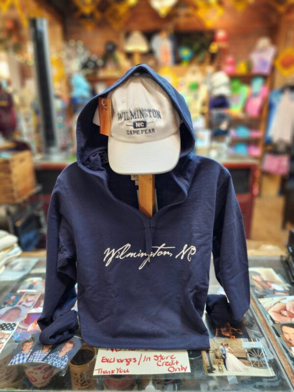 Ladies Scripted Wilmington Hoody - Navy