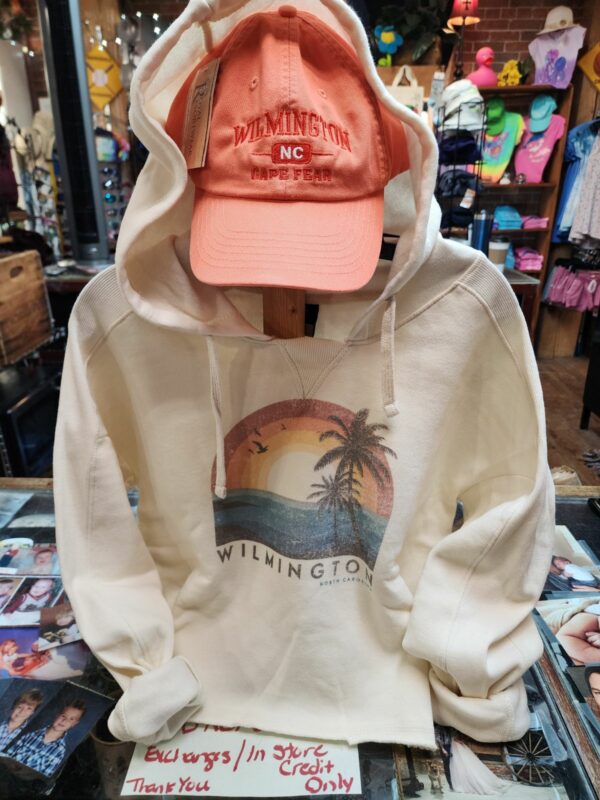 Ladies Tropical Sunset Cropped Hoody