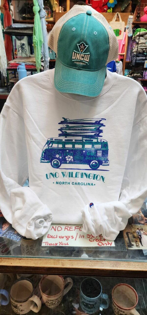 UNCW Champion Retro Van Crew Sweatshirt