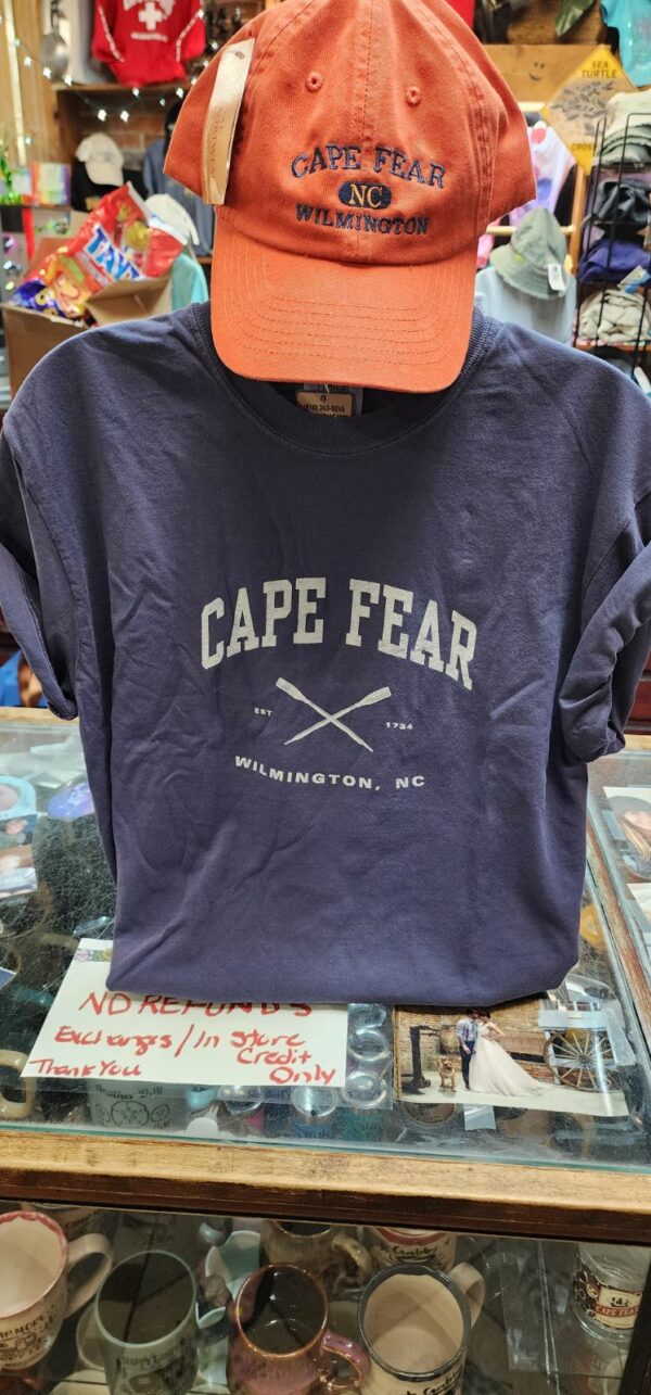 Cape Fear Crossed Boat Oars Tee- Navy