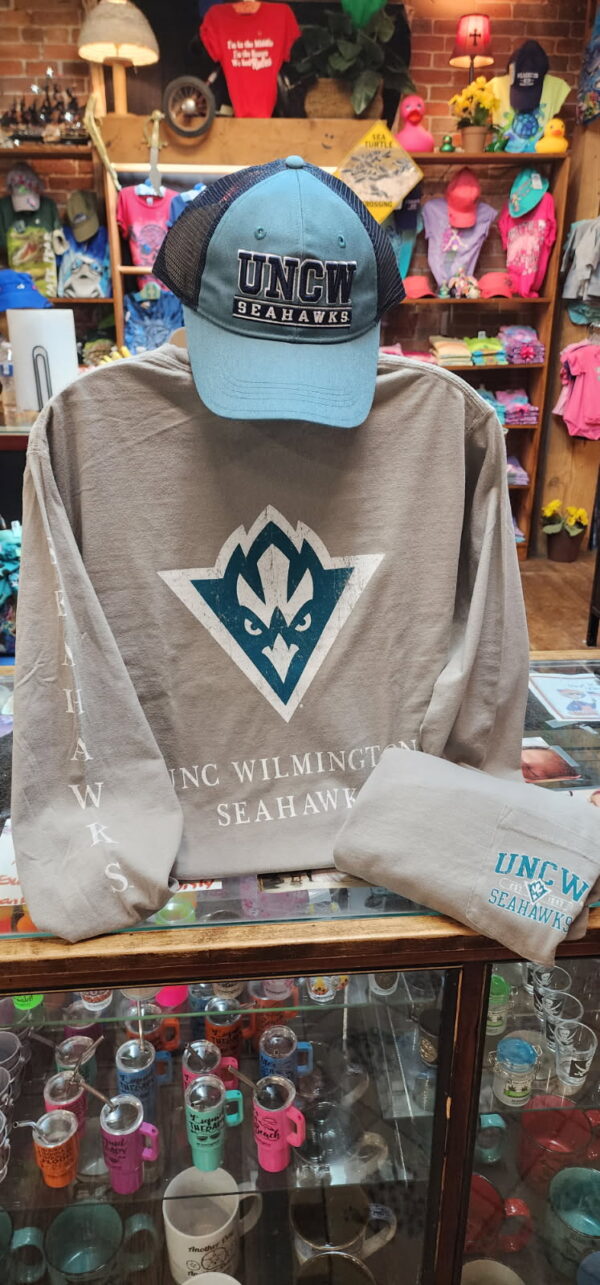 UNCW Seahawks Long Sleeve Pocket Tee