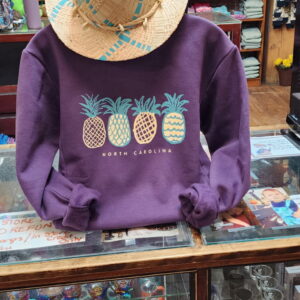 Ladies North Carolina Pineapple Crew Sweater